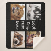 4 Foto Collage Beste Hund-Mama je einzigartig Schw Sherpadecke (Vorderseite)
