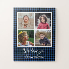 4 Foto Collage Blue Buffalo Kariert Oma Puzzle