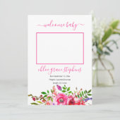 4 Foto Collage Boho Floral Girl Ankündigung (Stehend Vorderseite)