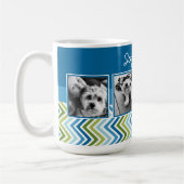4-Foto-Collage Bunte Chevrons Kaffeetasse (Links)