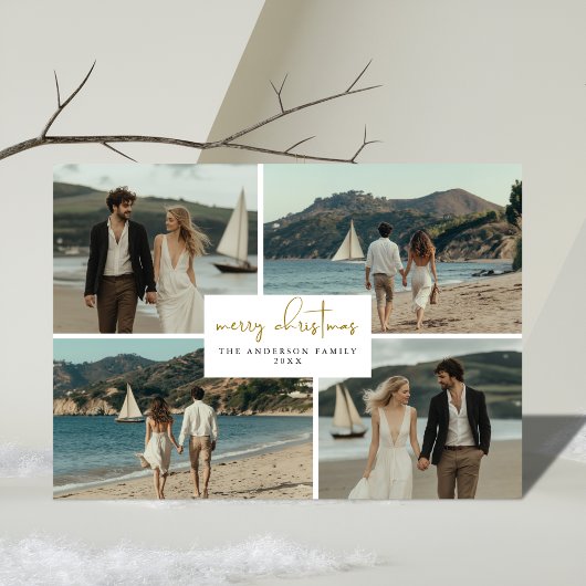 4 Foto Collage Coasty Strand Schöne Weihnachten