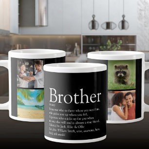 4 Foto-Collage Cool Beste jemals Bruder Definition Jumbo-Tasse