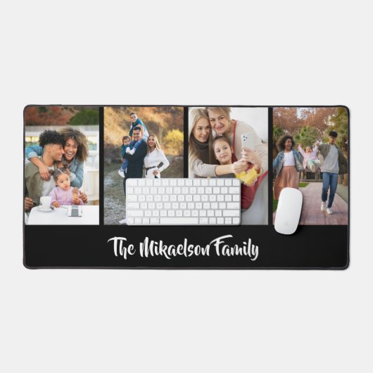 4 Foto Collage Custom Gift Schreibtischunterlage (Tastatur & Maus)