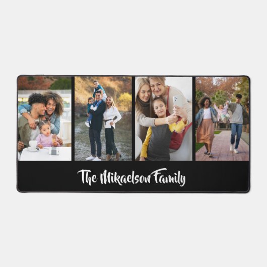 4 Foto Collage Custom Gift Schreibtischunterlage (Vorderseite)