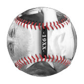 4 Foto Collage & Dates | Vatertag Vater Keepake Baseball (Vorderseite)