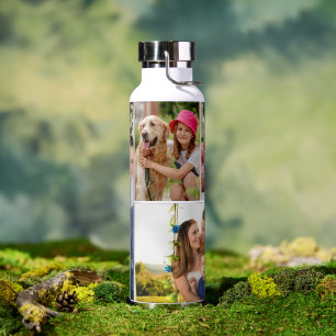 4 Foto-Collage Einfache elegante Bilder Trinkflasche