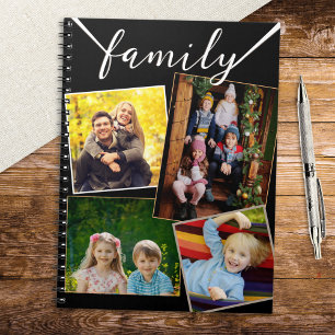 4 Foto-Collage Familienbilder individuell  Notizblock