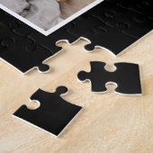 4 Foto Collage Family Gold Black Square Puzzle (Seite)