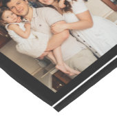 4 Foto Collage Family Liebe Zitat Schwarz Kurzer Tischläufer (Ecke)