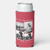 4-Foto Collage Forever Boyfriend Valentine's Day Selters Dosenkühler (Seltzer Vorderseite)