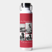 4-Foto Collage Forever Boyfriend Valentine's Day Trinkflasche (Vorne)