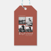 4-Foto Collage Forever Boyfriend Valentine's Geschenkanhänger (Vorderseite)