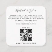 4 Foto Collage Fotografy Wedding RSVP QR Code Begleitkarte (Rückseite)