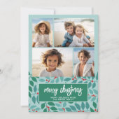 4 Foto Collage - Frohe Weihnachten Botanische Past (Vorderseite)