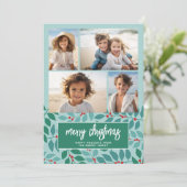 4 Foto Collage - Frohe Weihnachten Botanische Past (Stehend Vorderseite)