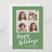 4 Foto Collage Frohe Weihnachten Whimsical Punkt (Vorderseite)