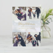 4 Foto Collage Frohe Weihnachten Winter Frost (Stehend Vorderseite)