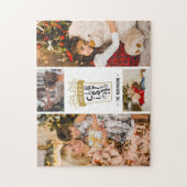 4 Foto Collage Frohe Weihnachtsgeschenke Individue Puzzle (Vertikal)