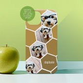 4 Foto Collage - funky hexagon muster gold Case-Mate iPhone Hülle