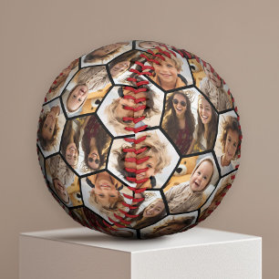 4-Foto-Collage - funky hexagonale Wabenstruktur Baseball