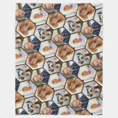 4-Foto-Collage - funky hexagonales Muster Fleecedecke (Vorderseite)