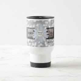 4 Foto-Collage für Gänseblümchen Bokeh der Mutter Reisebecher