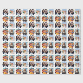 4 Foto Collage Geburtstag Geschenkpapier