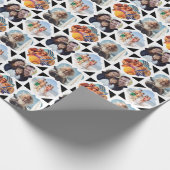 4 Foto Collage Geburtstag Geschenkpapier (Ecke)