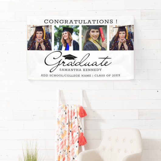 4 Foto Collage Glückwunschs Graduate 2025 Abschlus Banner (Insitu)