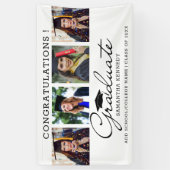 4 Foto Collage Glückwunschs Graduate 2025 Abschlus Banner (Vertikal)