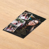 4 Foto Collage Gold Graduation Party Acryleinladungen (Ablage )