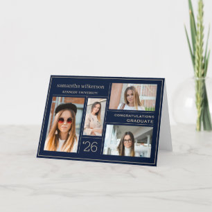 4 Foto Collage Gratulation Graduate Ankündigung