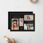 4 Foto Collage Gratulation Graduate Mitteilungskarte (Vorderseite/Rückseite Beispiel)