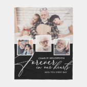 4-Foto Collage Handgeschriebene für immer in unser Fleecedecke (Vorderseite)