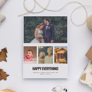 4 Foto Collage Happy Everything Family Feiertagskarte