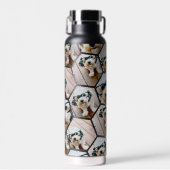 4 Foto Collage Honeycomb Alle über Muster Fotos Trinkflasche (Vorne)