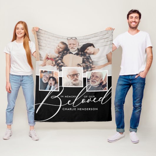 4-Foto Collage in Erinnerung an unsere geliebten Fleecedecke (Beispiel)