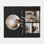 4 Foto Collage Liebe Personalisiert Fleecedecke (Vorderseite (Horizontal))