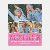 4 Foto Collage Mama Mutter Fleecedecke (Vorderseite)