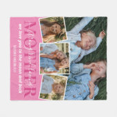 4 Foto Collage Mama Mutter Fleecedecke (Vorderseite (Horizontal))