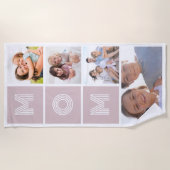 4 Foto Collage Mama Muttertag Strandtuch (Vorderseite)