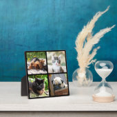4 Foto Collage Memorial für Haustiere - Schwarz -  Fotoplatte (InSitu)