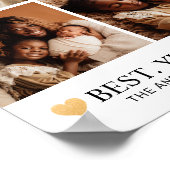 4 Foto Collage Minimalistisches Herz Bestes Jahr Poster (Ecke)