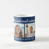 4-Foto-Collage mit 2 Textzeilen - Party Kaffeetasse (Mittel)