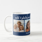 4-Foto-Collage mit 2 Textzeilen - Party Kaffeetasse (Links)