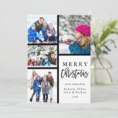 4 Foto Collage Moderne frohe Weihnachten (Stehend Vorderseite)