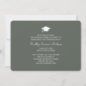 4 Foto Collage Moderne Skriptsprache Grün Grad Ankündigung (Rückseite)