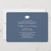 4 Foto Collage Modernes Script Dusty Blue Grad Ankündigung (Rückseite)