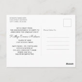 4 Foto Collage Modernes Script Grau Grad Postkarte (Rückseite)