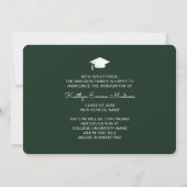 4 Foto Collage Modernes Script Green Grad Ankündigung (Rückseite)